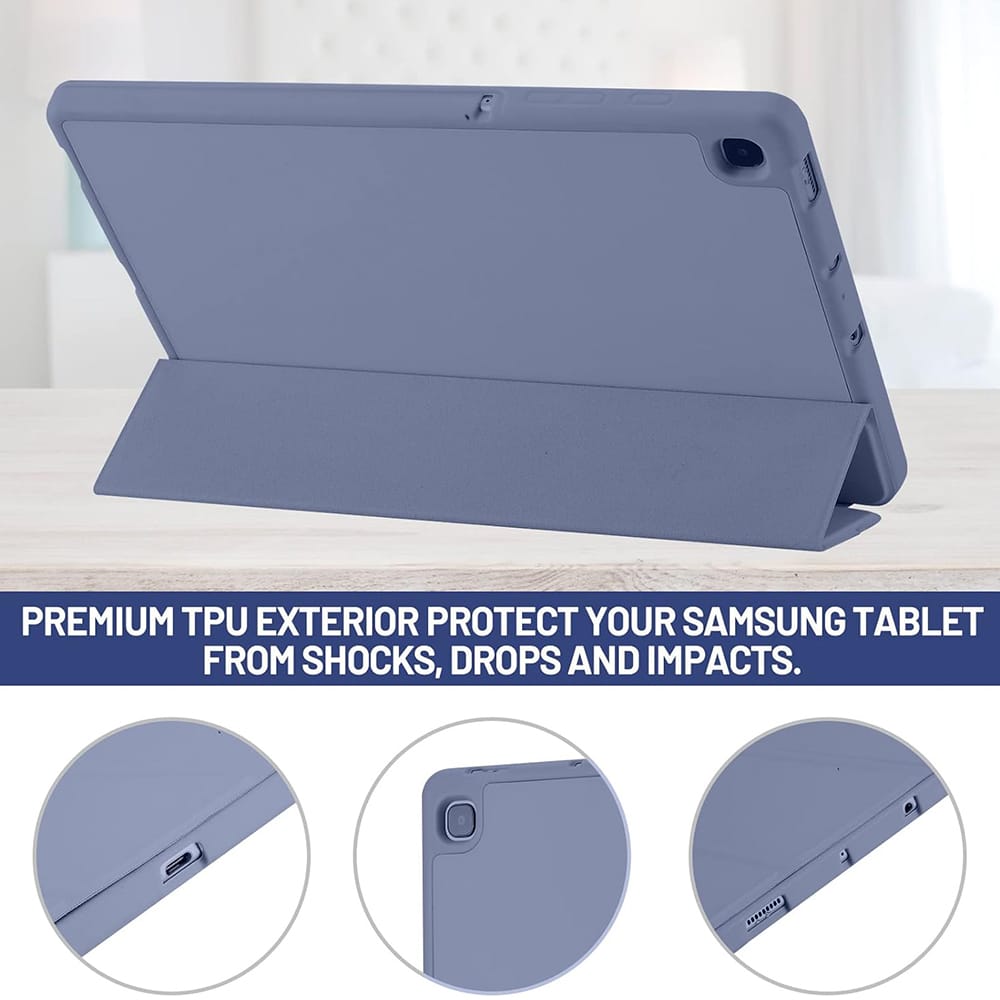 Techsuit - Flex Trifold (με θήκη για stylus) - Samsung Galaxy Tab S6 Lite (2020/2022/2024) - Μωβ - Image 2