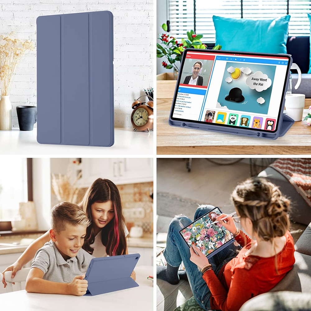 Techsuit - Flex Trifold (με θήκη για stylus) - Samsung Galaxy Tab S6 Lite (2020/2022/2024) - Μωβ - Image 5