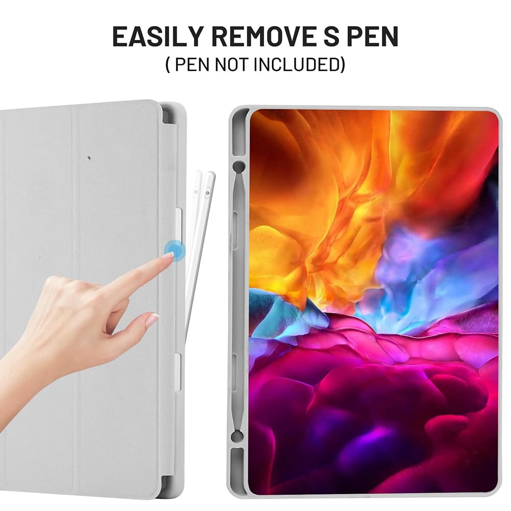 Techsuit - Flex Trifold (με θήκη για stylus) - Samsung Galaxy Tab S6 Lite (2020/2022/2024) - Γκρι - Image 3