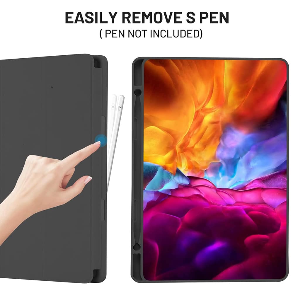 Techsuit - Flex Trifold (with Pencil Holder) - Samsung Galaxy Tab S6 Lite (2020/2022/2024) - Black - Image 5