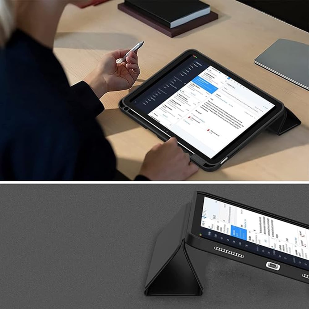 Techsuit - Flex Trifold (with Pencil Holder) - iPad 10 (2022) 10.9 / 11 (2025) - Gray - Image 4
