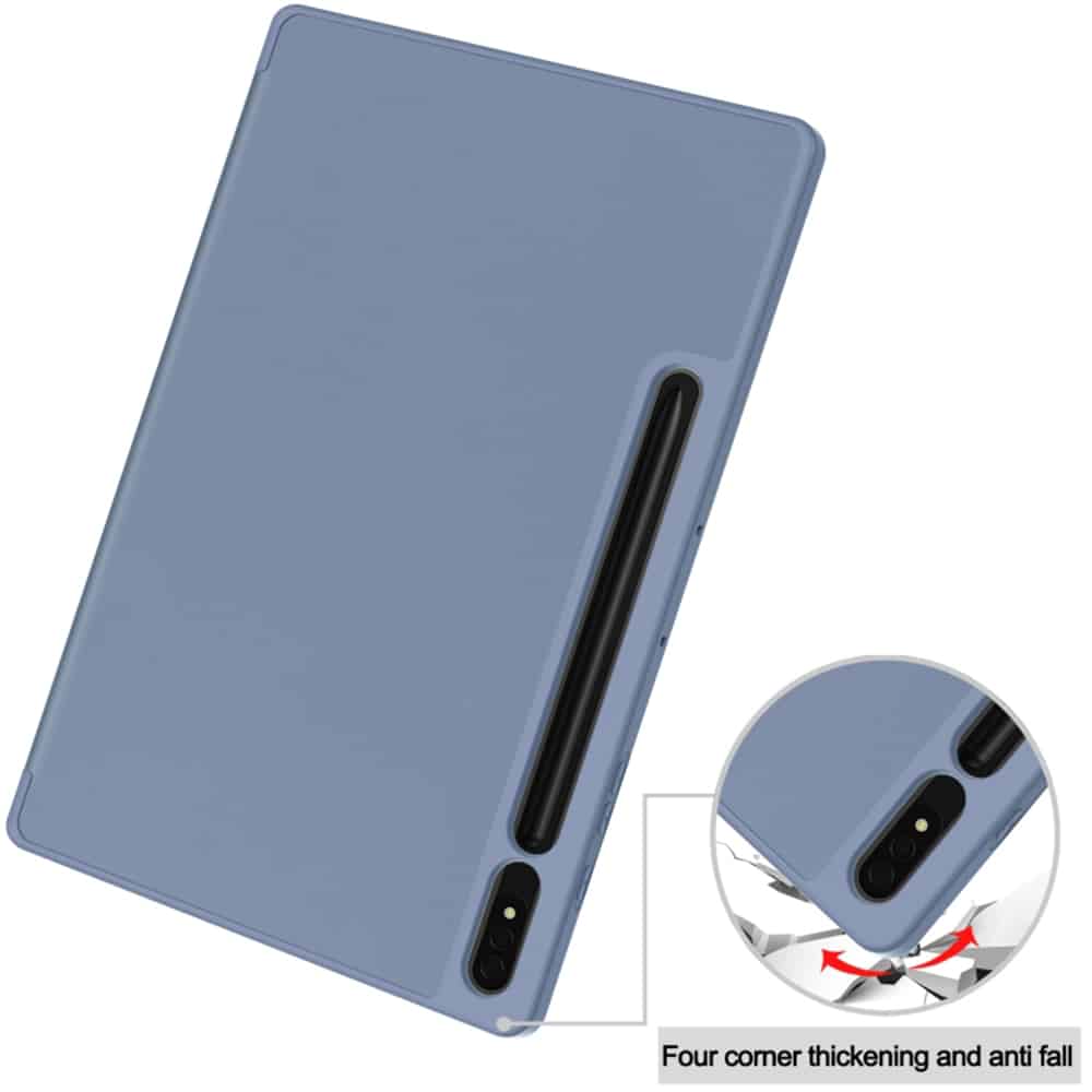 Techsuit - Flex Trifold (with Pencil Holder) - Samsung Galaxy Tab S7 Plus / S8 Plus - Gray - Image 3