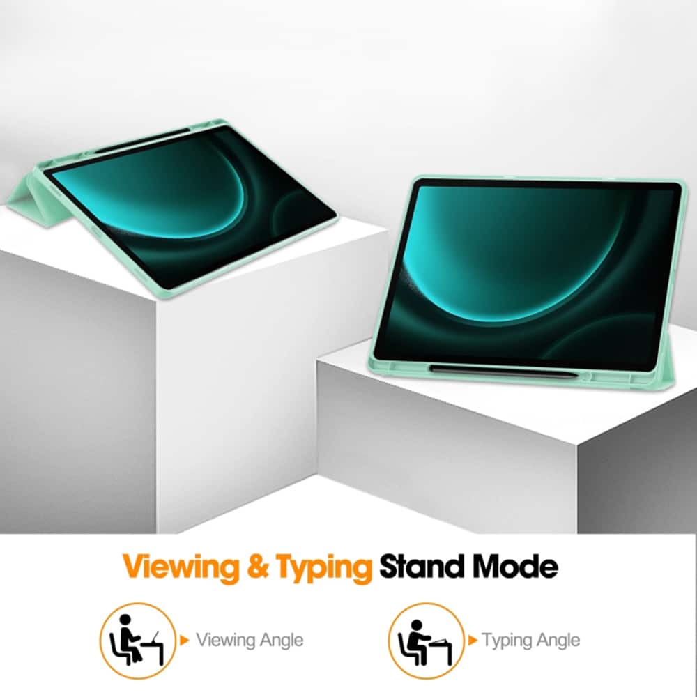 Techsuit - Flex Trifold (με Θήκη για Μολύβι) - Samsung Galaxy Tab S9 Plus - Ροζ - Image 3
