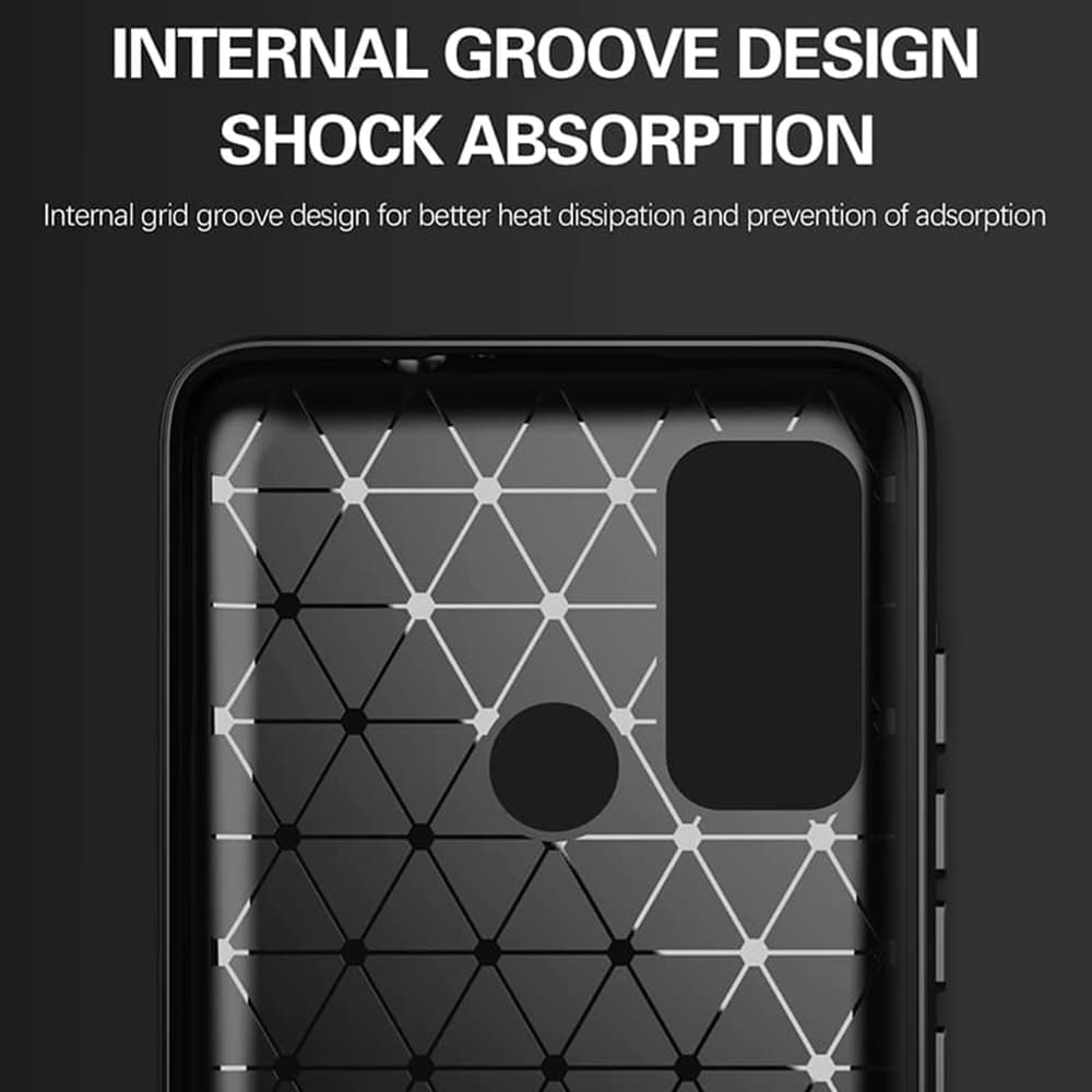 Techsuit Carbon Silicone - θήκη για Motorola Moto G60 - Μαύρο - Image 3
