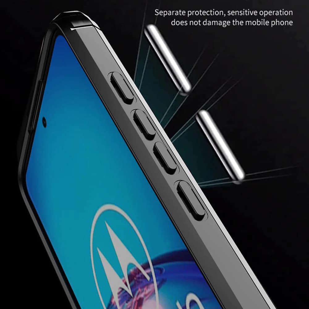 Techsuit Carbon Silicone - θήκη για Motorola Moto G60 - Μαύρο - Image 5