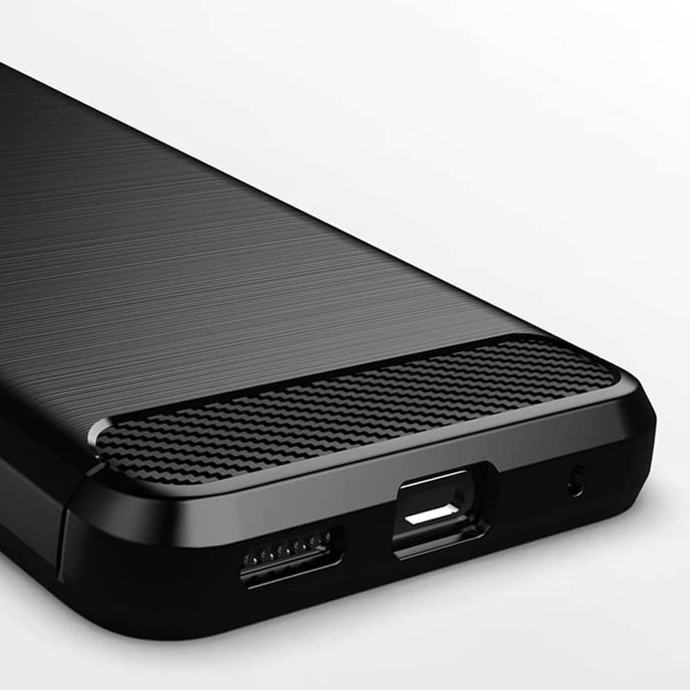 Techsuit Carbon Silicone - θήκη για Motorola Moto G60 - Μαύρο - Image 6