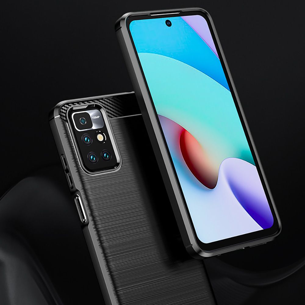 Techsuit Carbon Silicone - θήκη για Xiaomi Redmi 10 - Μαύρο - Image 2