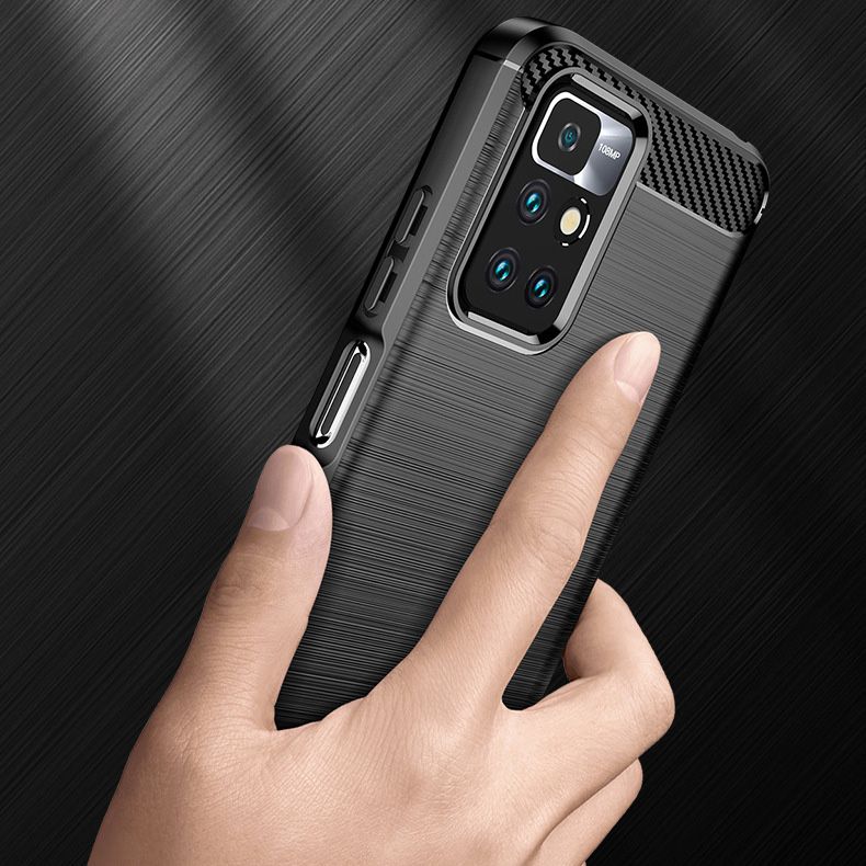 Techsuit Carbon Silicone - θήκη για Xiaomi Redmi 10 - Μαύρο - Image 3