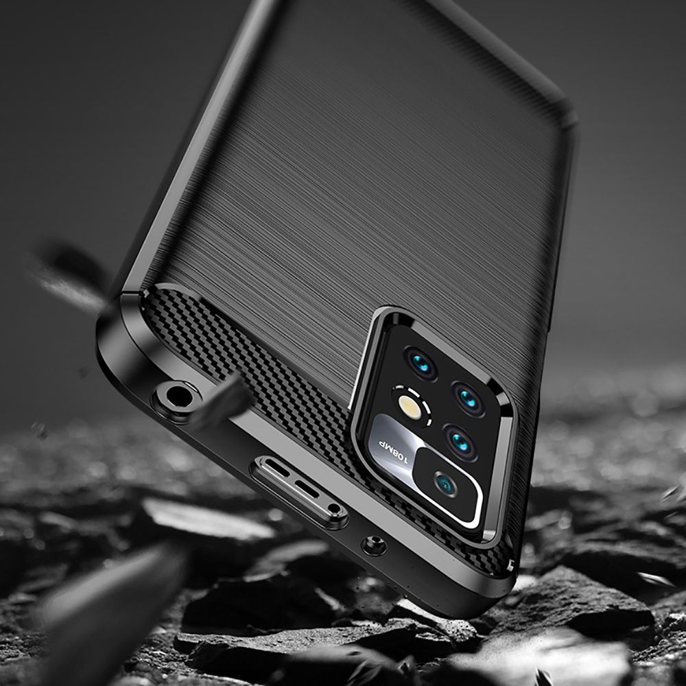Techsuit Carbon Silicone - θήκη για Xiaomi Redmi 10 - Μαύρο - Image 4