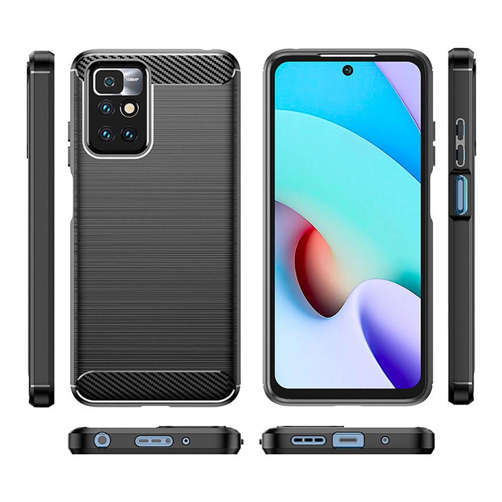 Techsuit Carbon Silicone - θήκη για Xiaomi Redmi 10 - Μαύρο - Image 5