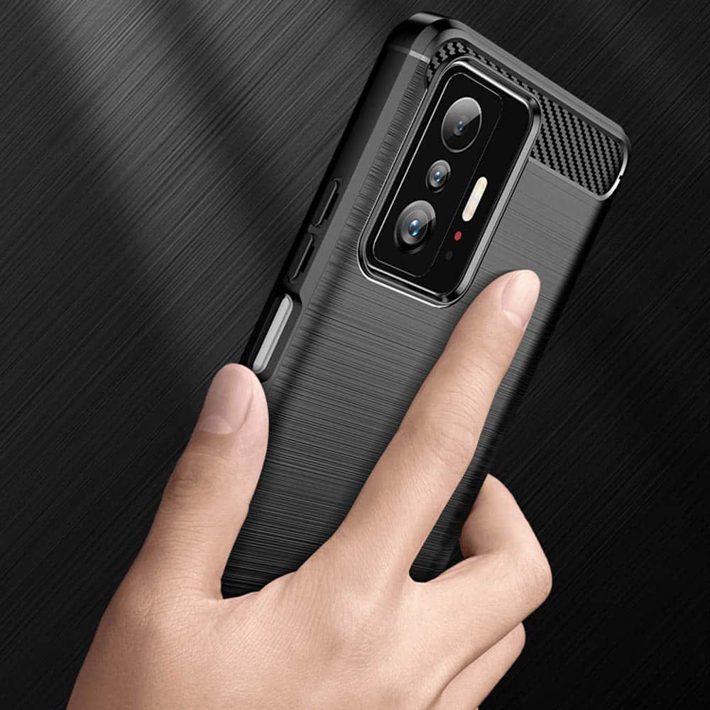 Techsuit Carbon Silicone - θήκη για Xiaomi 11T - Μαύρο - Image 5