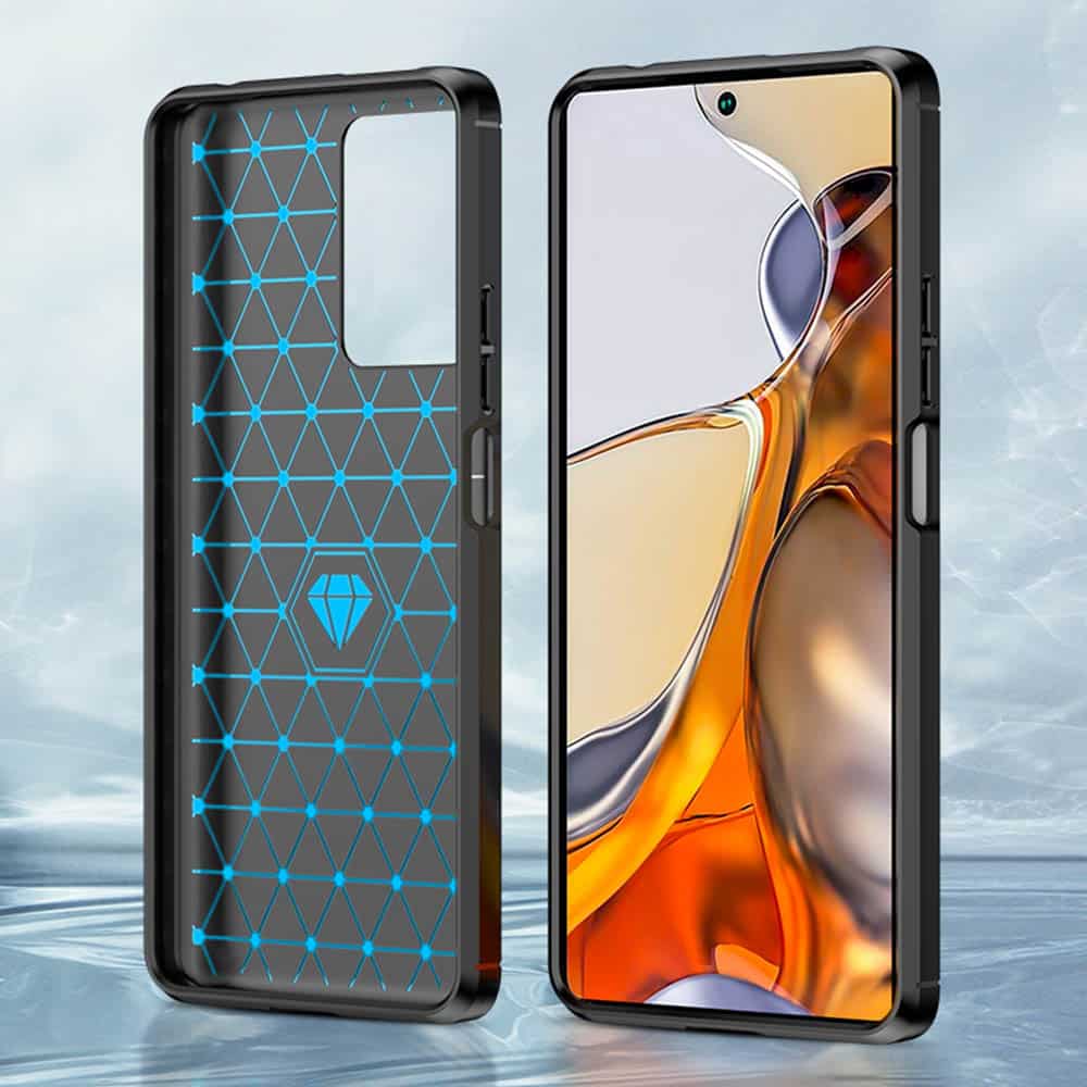 Techsuit Carbon Silicone - θήκη για Xiaomi 11T - Μαύρο - Image 6