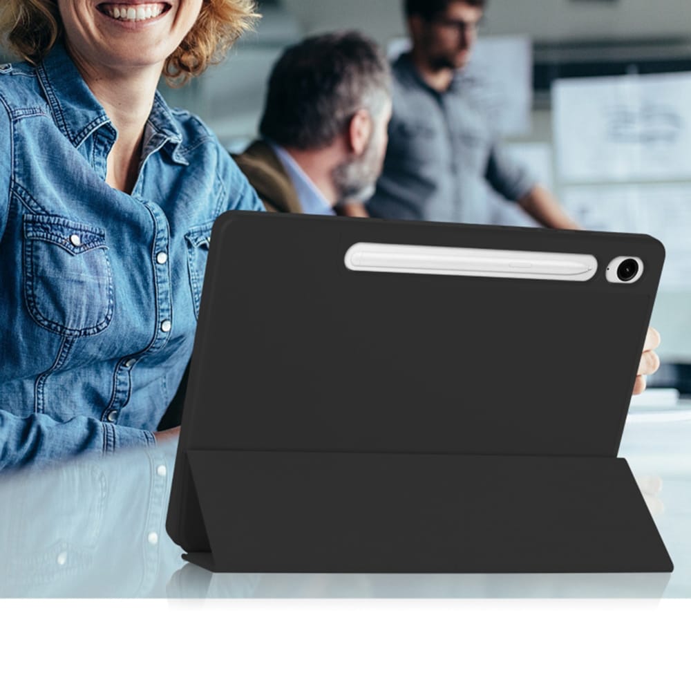 Techsuit - Flex Trifold (with Pencil Holder) - Samsung Galaxy Tab S9 / S9 FE / S10 FE - Black - Image 5