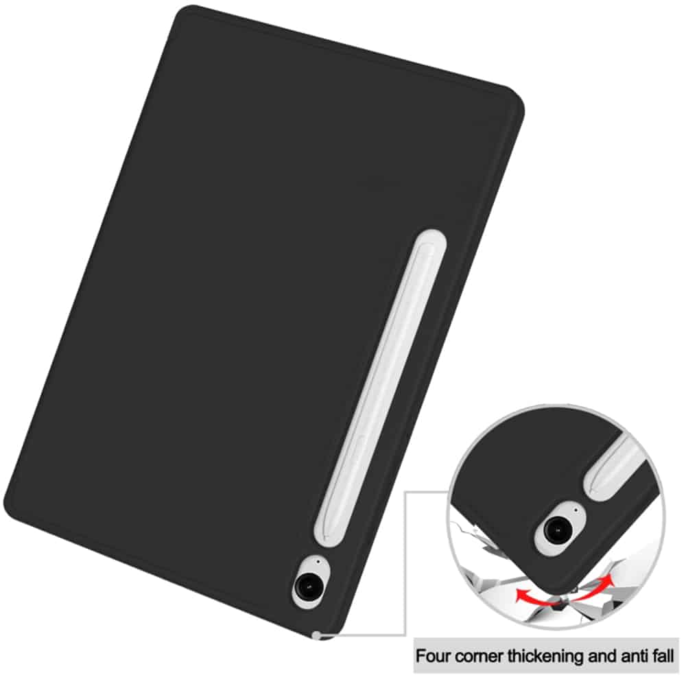 Techsuit - Flex Trifold (with Pencil Holder) - Samsung Galaxy Tab S9 / S9 FE / S10 FE - Black - Image 2