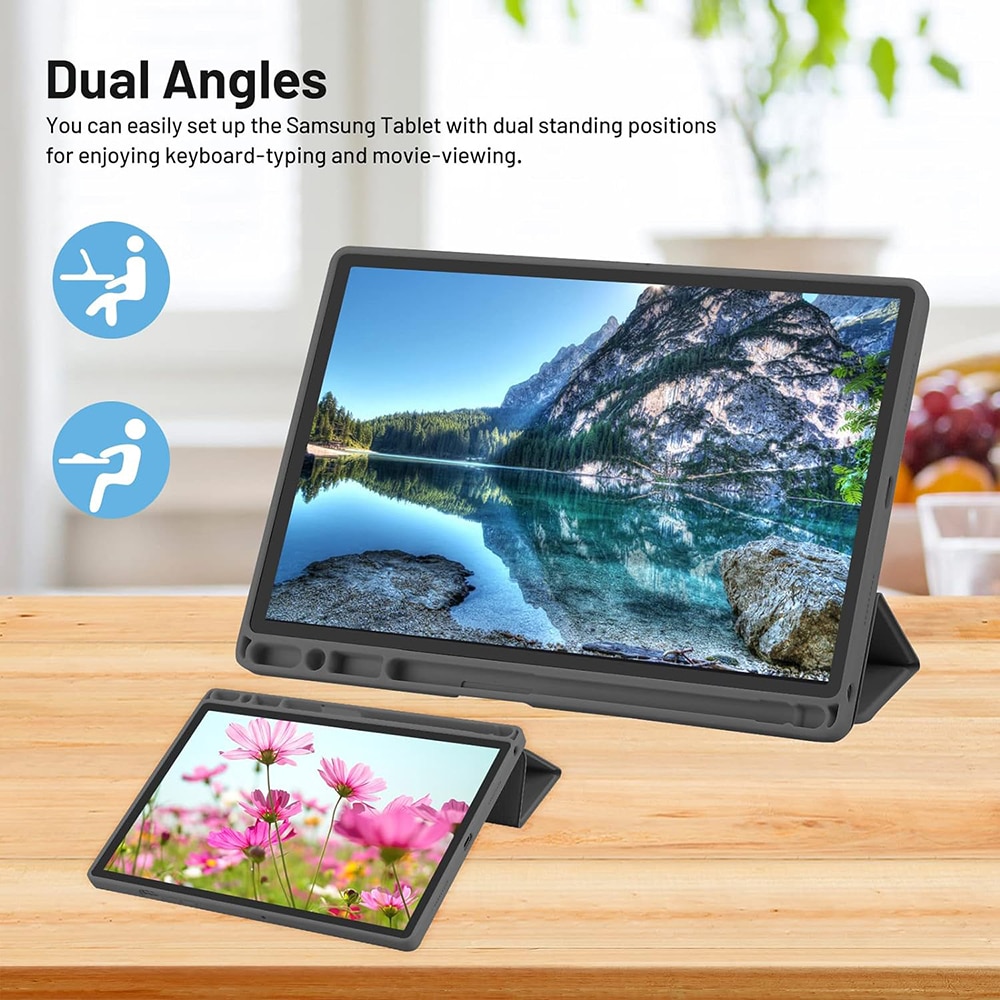 Techsuit - Flex Trifold (με θήκη για stylus) - Samsung Galaxy Tab A8 10.5 (2021) - Ουράνιο Μπλε - Image 4