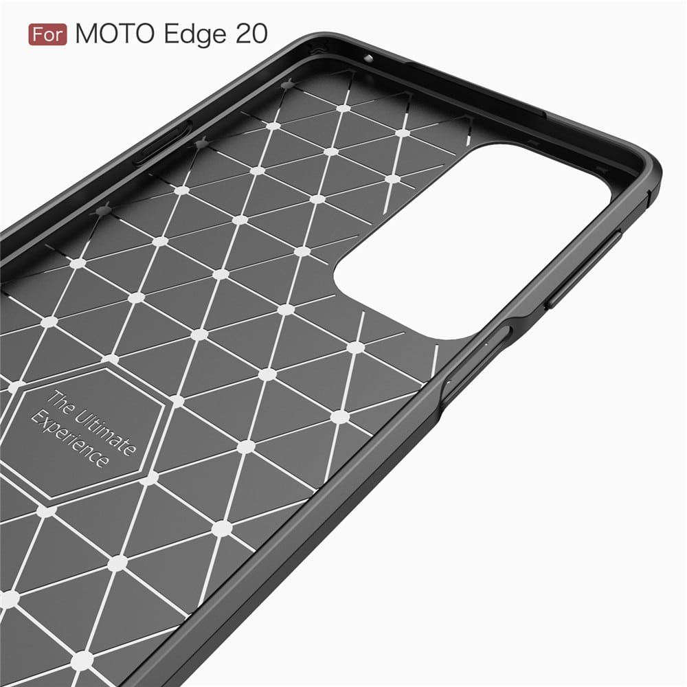 Techsuit Carbon Silicone - θήκη για Motorola Edge 20 - Μαύρο - Image 4