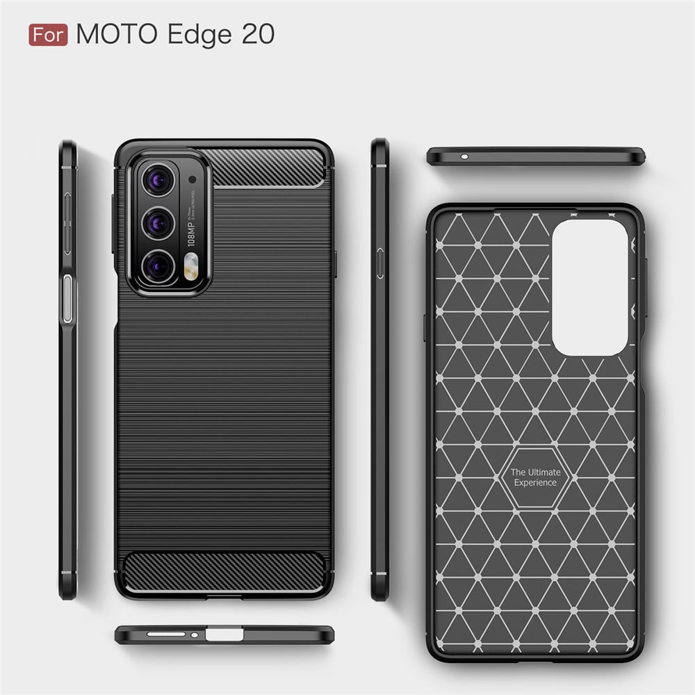 Techsuit Carbon Silicone - θήκη για Motorola Edge 20 - Μαύρο - Image 6