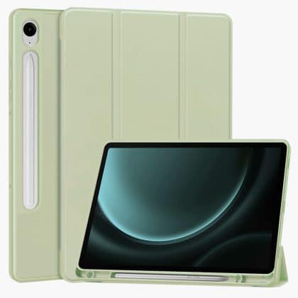 Techsuit - Flex Trifold (with Pencil Holder) - Samsung Galaxy Tab S9 / S9 FE / S10 FE - Matcha Green