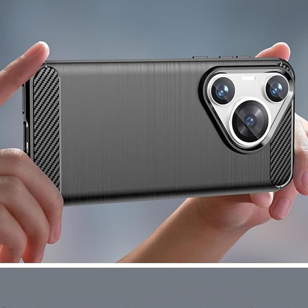 Techsuit Carbon Silicone - θήκη για Huawei Pura 70 - Μαύρο - Image 2