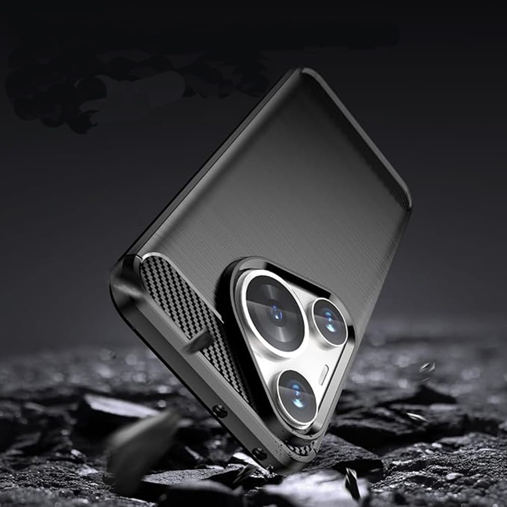 Techsuit Carbon Silicone - θήκη για Huawei Pura 70 - Μαύρο - Image 3