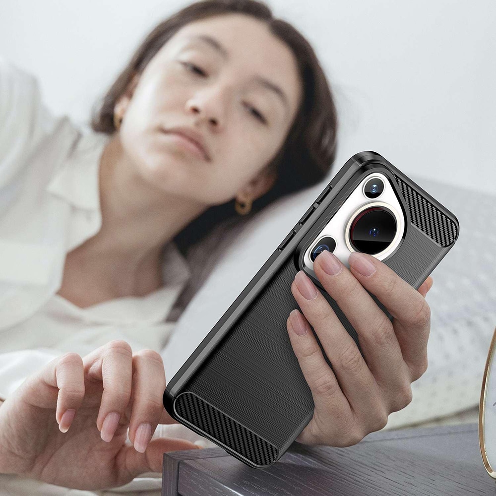 Techsuit Carbon Silicone - θήκη για Huawei Pura 70 Ultra - Μαύρο - Image 5