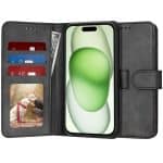 Techsuit Diary Book - θήκη για Apple iPhone 15 Plus - Μαύρο