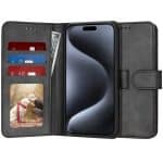 Techsuit Diary Book - θήκη για Apple iPhone 15 Pro - Μαύρο