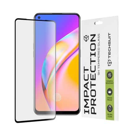 Techsuit - 111D Πλήρης Κάλυψη/Πλήρης Κόλλα Γυαλί -Oppo A74 4G/A94/A95/Find X5 Lite/Reno5 Lite/Z/Reno7 5G/Realme 9 4G/9 Pro+ - Μαύρο