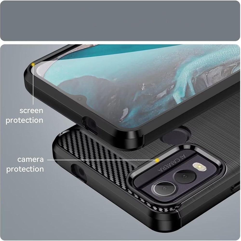 Techsuit Carbon Silicone - θήκη για Nokia C22 - Μπλε - Image 4