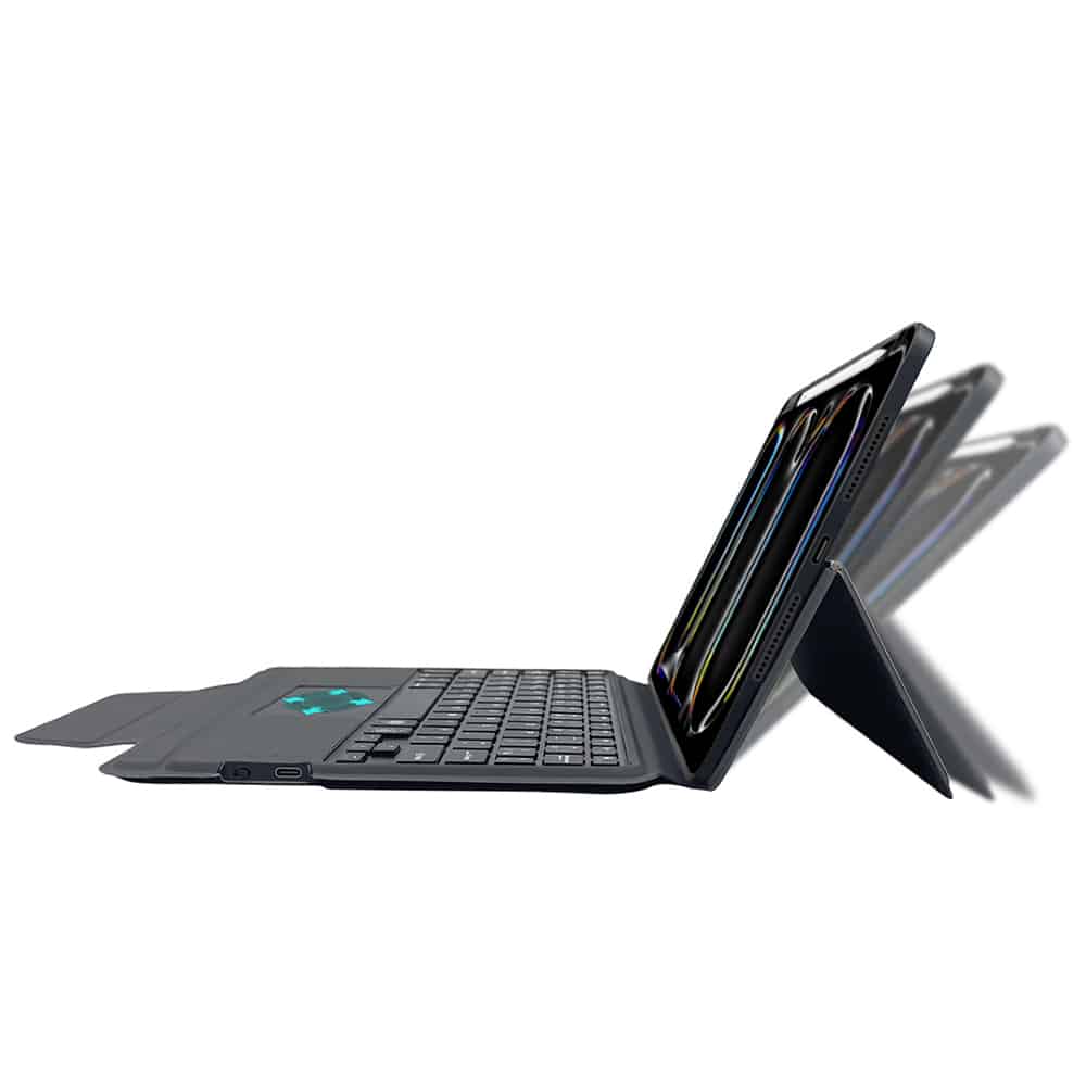 Techsuit - KeyTab Pro + Screen Protector (with RGB Wireless Keyboard/Stylus Pen Holder) - iPad Pro 11 (2024) - Black - Image 4