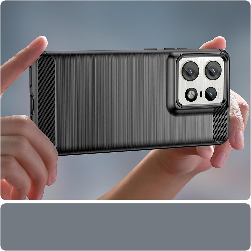 Techsuit Carbon Silicone - θήκη για Motorola Edge 50 Ultra - Μπλε - Image 2