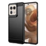 Techsuit Carbon Silicone - θήκη για Motorola Edge 50 Ultra - Μαύρο