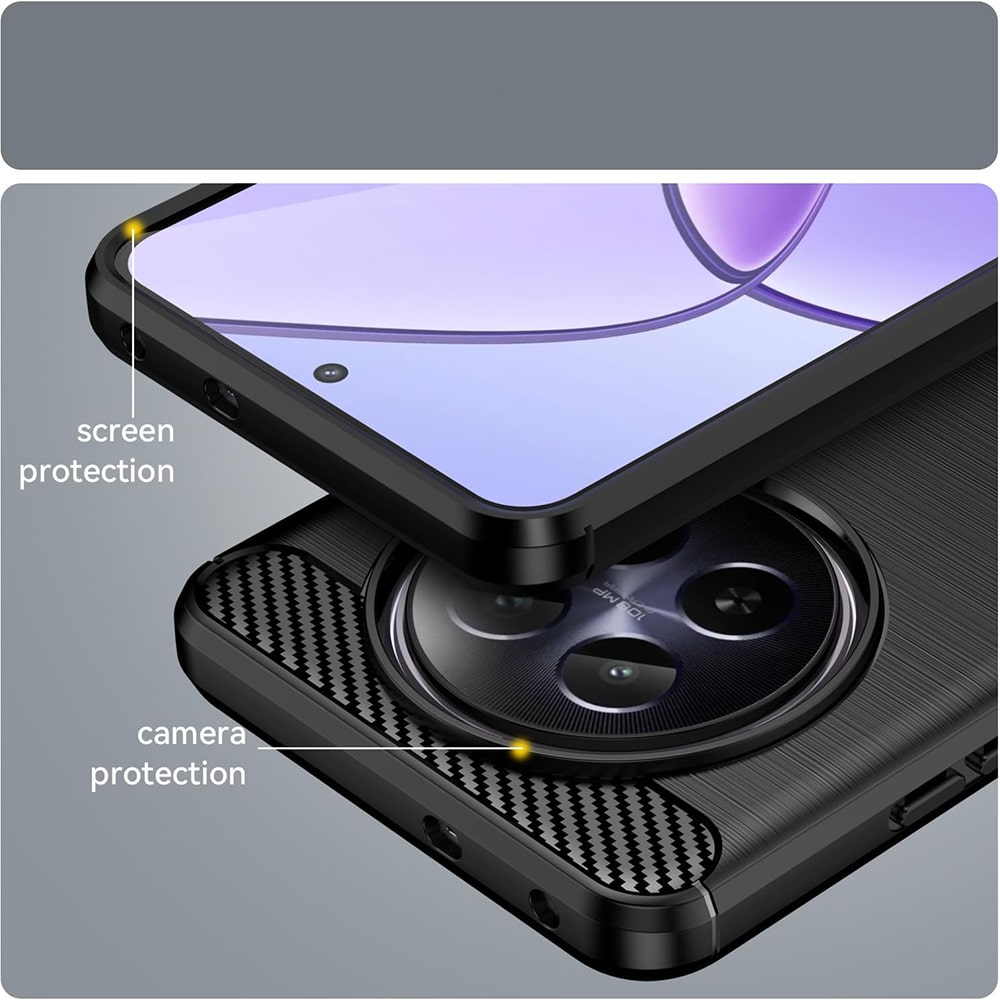 Techsuit Carbon Silicone - θήκη για Realme 12 - Μαύρο - Image 5