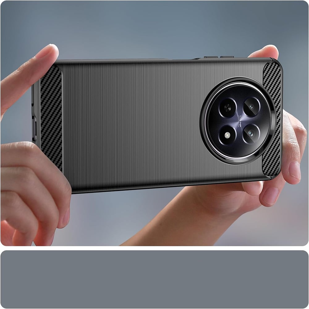 Techsuit Carbon Silicone - θήκη για Realme 12 - Μαύρο - Image 3