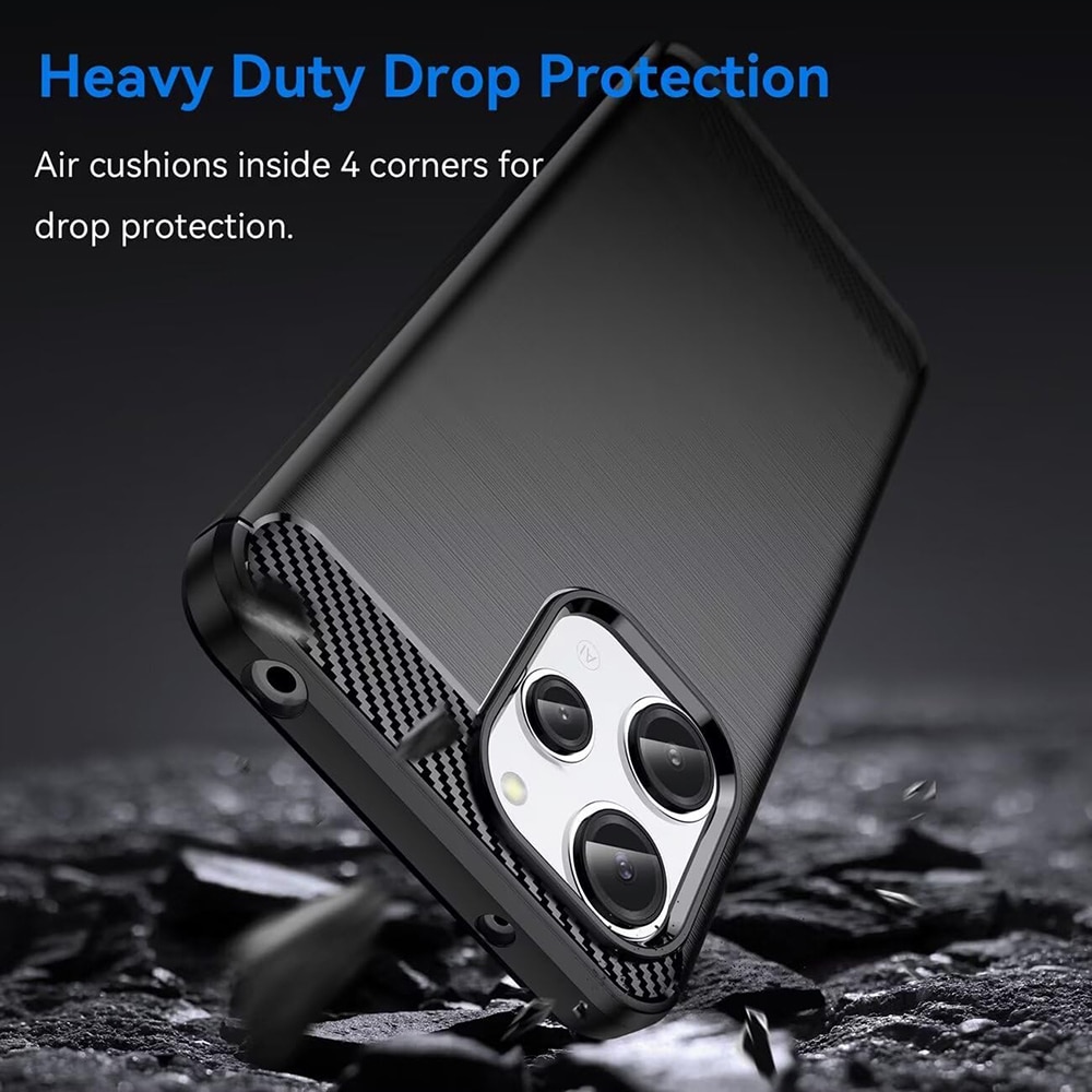 Techsuit Carbon Silicone - θήκη για Xiaomi Redmi 13 - Μαύρο - Image 3