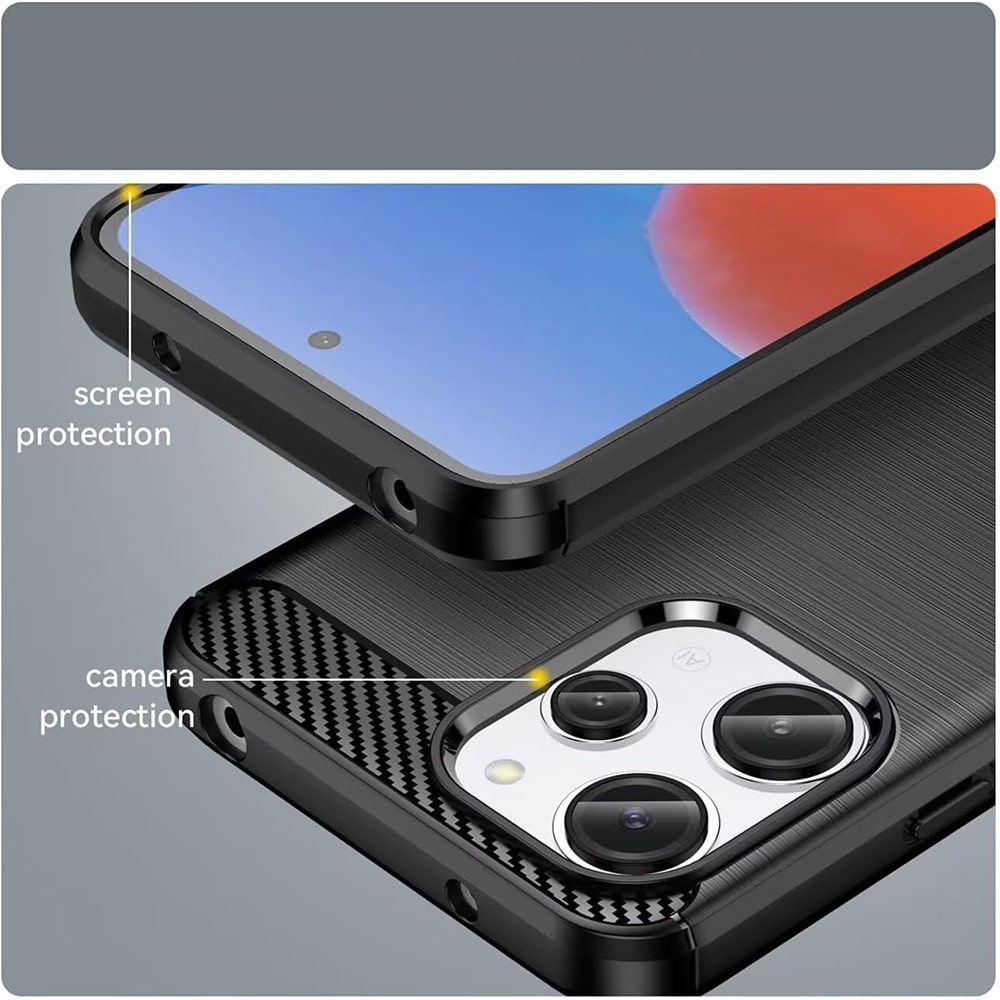 Techsuit Carbon Silicone - θήκη για Xiaomi Redmi 13 - Μαύρο - Image 5