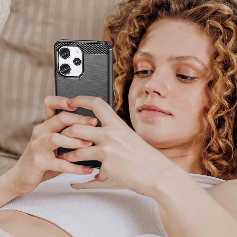Techsuit Carbon Silicone - θήκη για Xiaomi Redmi 13 - Μαύρο - Image 4