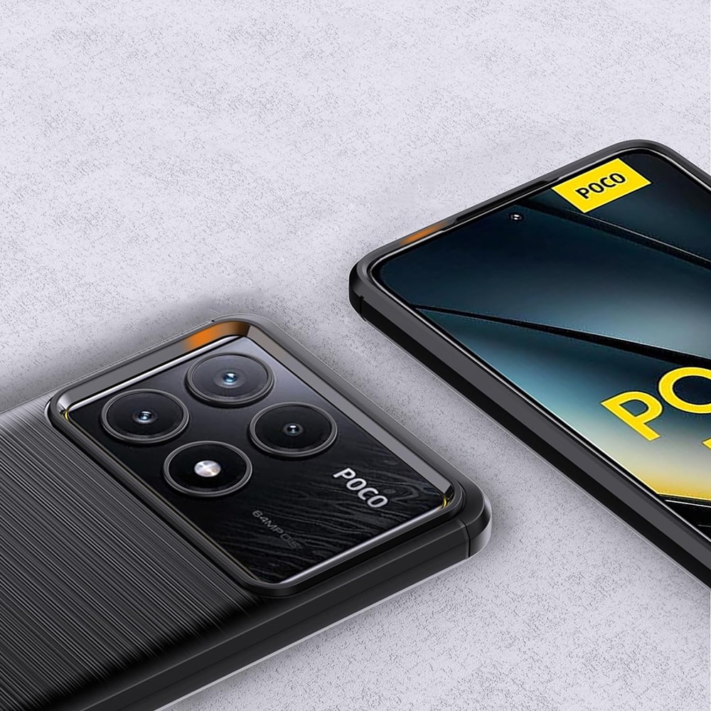 Techsuit Carbon Silicone - θήκη για Xiaomi Poco F6 Pro - Μπλε - Image 2