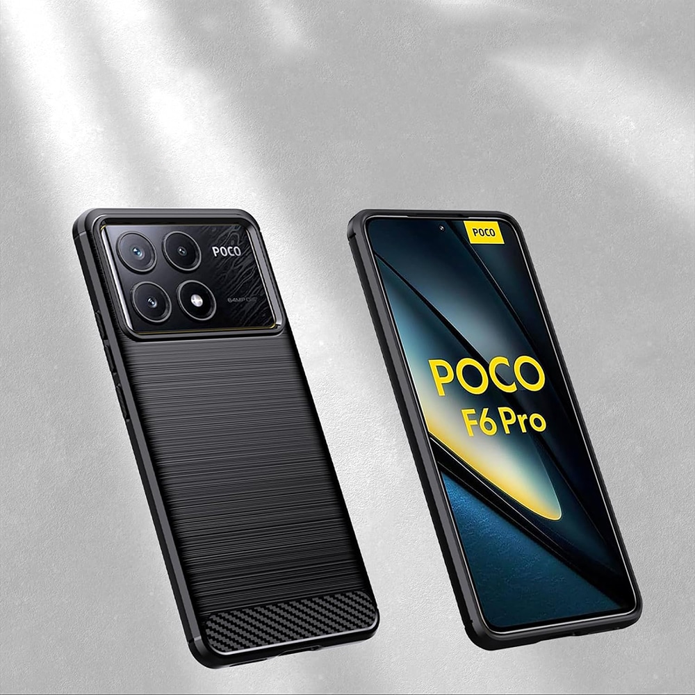 Techsuit Carbon Silicone - θήκη για Xiaomi Poco F6 Pro - Μπλε - Image 4