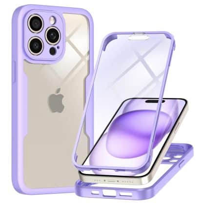 Techsuit ColorVerse 360 Series - θήκη για Apple iPhone 15 Pro Max - Μωβ