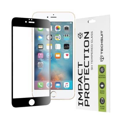 Techsuit - 111D Πλήρης Κάλυψη / Full Glue Γυαλί - iPhone 6 Plus / 6s Plus - Μαύρο