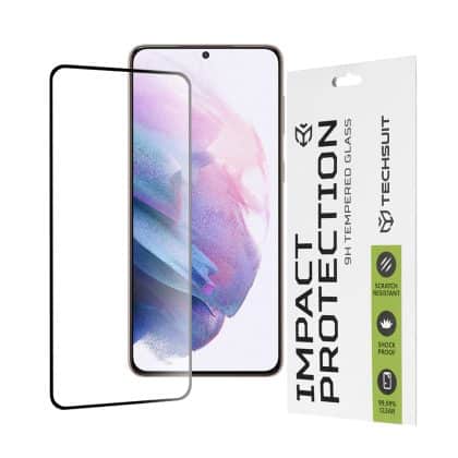 Techsuit - 111D Πλήρης Κάλυψη / Full Glue Γυαλί - Samsung Galaxy S21 Plus 5G - Μαύρο