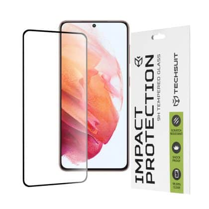 Techsuit - 111D Πλήρης Κάλυψη / Full Glue Γυαλί - Samsung Galaxy S21 5G - Μαύρο
