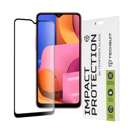 Techsuit - 111D Πλήρης Κάλυψη / Full Glue Γυαλί - Samsung Galaxy A20s - Μαύρο