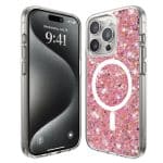 Techsuit Sparkly Glitter MagSafe - θήκη για Apple iPhone 15 Pro - Ροζ