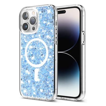 Techsuit Sparkly Glitter MagSafe - θήκη για Apple iPhone 14 Pro Max - Μπλε