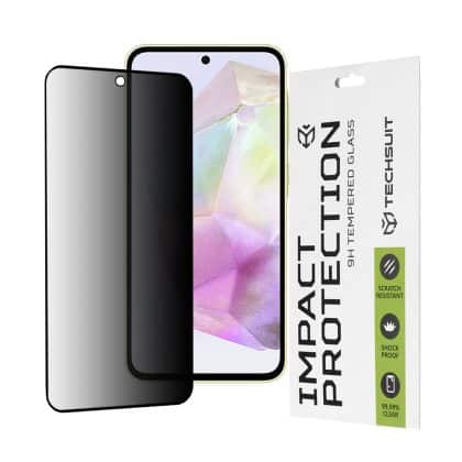 Techsuit - 111D Privacy Full Glue - Samsung Galaxy A35 5G / A55 5G / M35 - Black