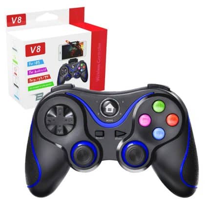 Techsuit - Ασύρματο Τηλεχειριστήριο (V8) - Bluetooth V4.0, 2.4G, 400mAh - Μπλε