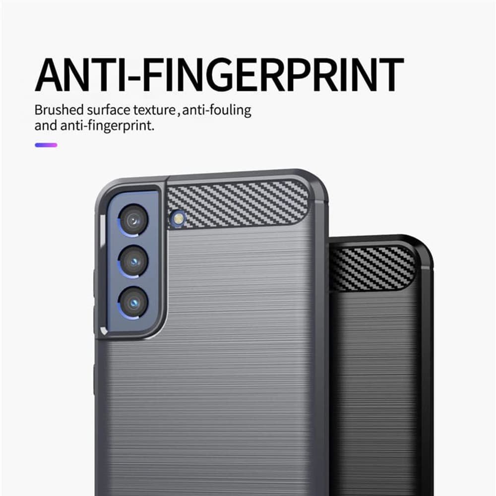 Techsuit Carbon Silicone - θήκη για Samsung Galaxy S21 - Μαύρο - Image 4