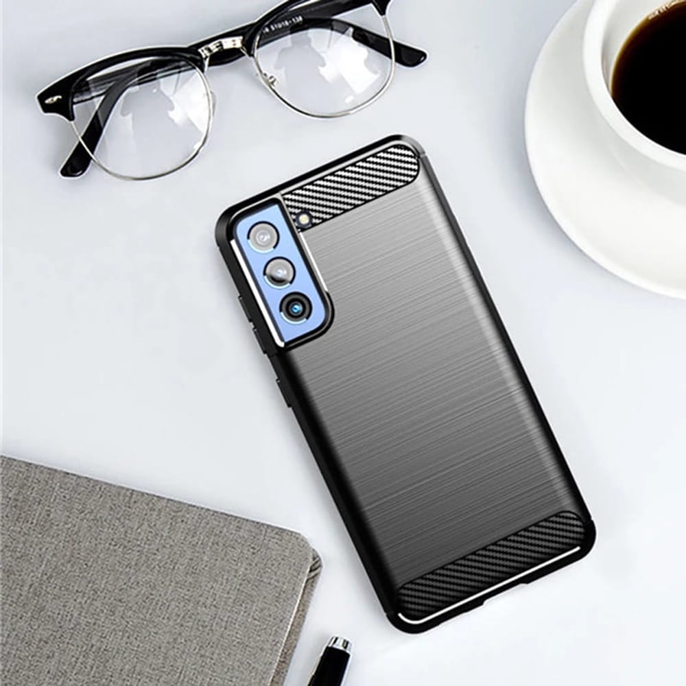 Techsuit Carbon Silicone - θήκη για Samsung Galaxy S21 - Μαύρο - Image 5